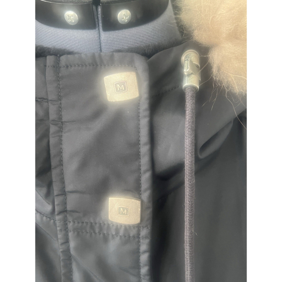 Vintage Metropolis Legacy Sz 14 Winter Parka Coat Black Tan Faux Fur Hood Lined - Picture 9 of 16